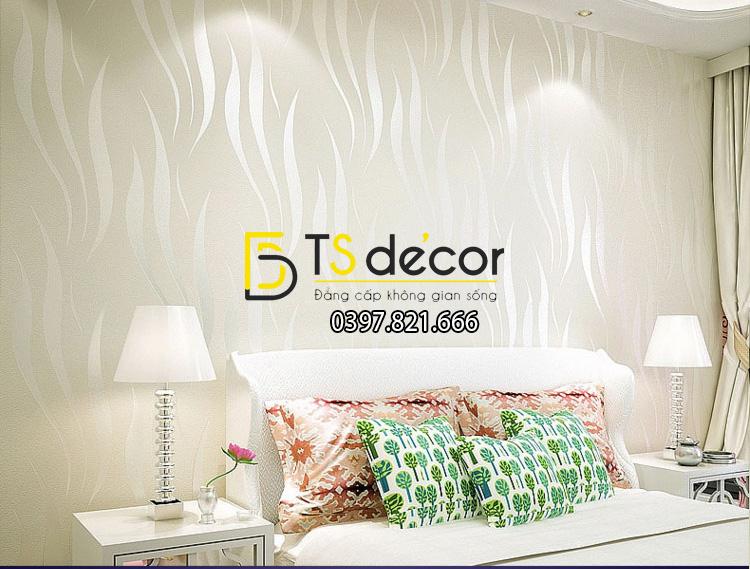 Giấy dán tường họa tiết rong biển màu xám