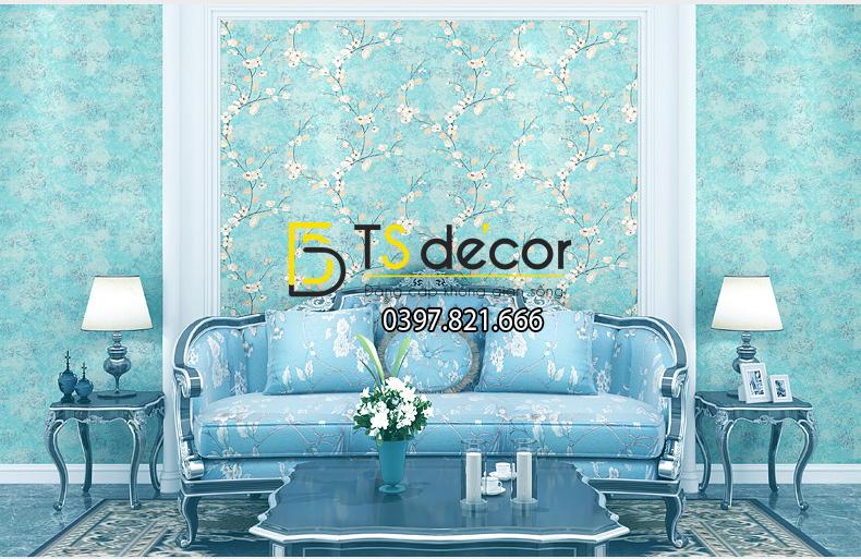 Giấy dán tường họa tiết hoa ban rừng 3D040 trang trí phòng khách