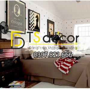 Giấy Dán Tường Họa Tiết Ngôi Sao Nhỏ 3D067 - Ảnh 3