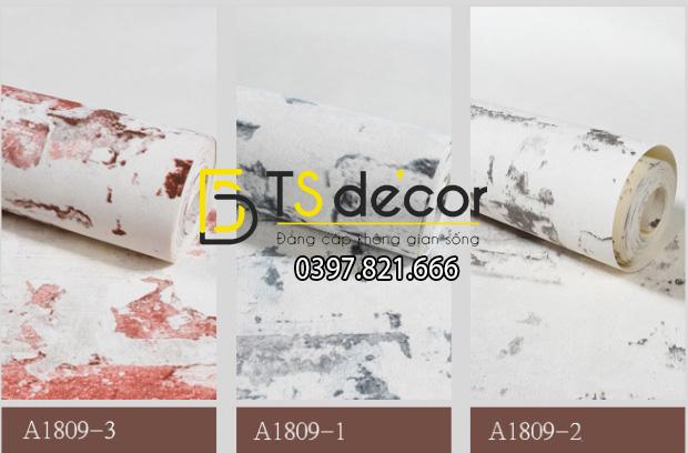 3 mẫu Giấy dán tường giả gạch xám xi măng 3D131