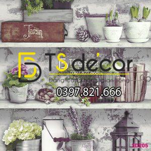 Giấy Dán Tường Họa Tiết Chậu Hoa Độc Đáo 3D205