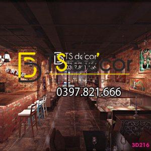 Giấy Dán Tường Giả Gạch Graffiti Hip Hop 3D216