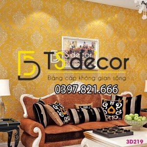 Giấy Dán Tường Hoa Cổ Điển Sang Trọng 3D219