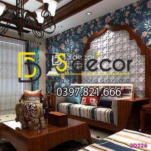 Giấy Dán Tường Họa Tiết Chim Chào Mào Trong Vườn Hoa 3D226