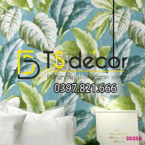 Giấy Dán Tường Lá Khoai Môn 3D258