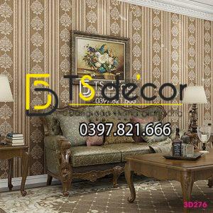 Giấy dán tường sọc dọc cổ điển sang trọng 3D276