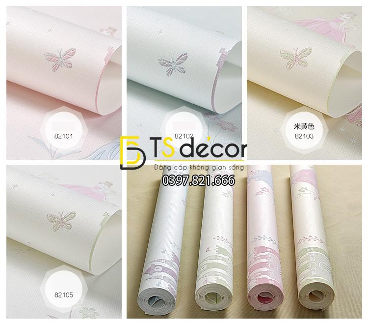 4 màu Giấy dán tường công chúa và lâu đài 3D122