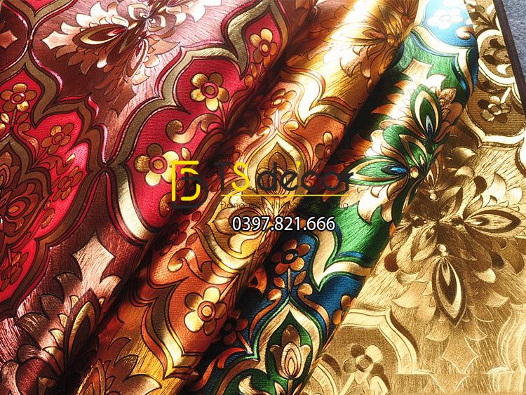 4 màu Giấy dán tường phòng thờ hoa cổ điển 3D197