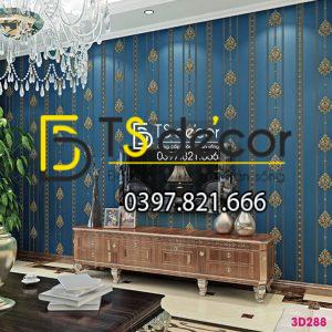Giấy dán tường hoa châu âu sang trọng 3D288
