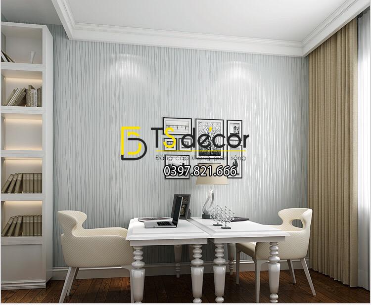 Giấy dán tường 3d hoạ tiết sọc chéo màu xám