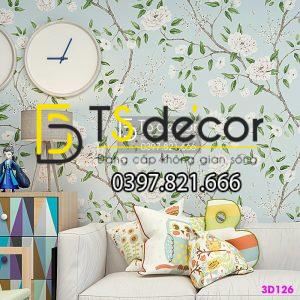Giấy Dán Tường Hoa Mơ Trắng Tinh Khôi 3D126