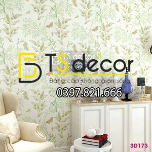 Giấy Dán Tường Hoa Nhỏ Và Bướm 3D173