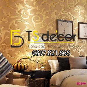 Giấy dán tường hoa móc cổ điển 3D299