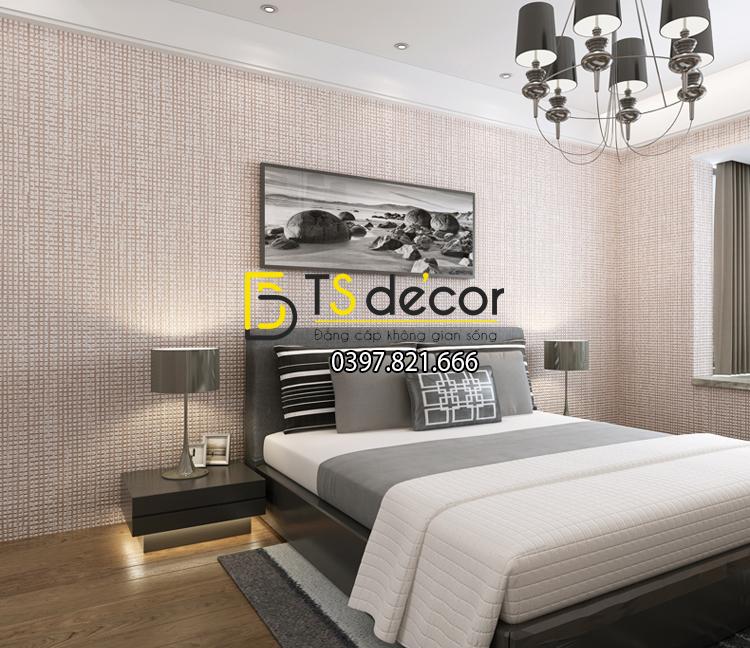 Giấy dán tường 3d họa tiết vuông dập nổi