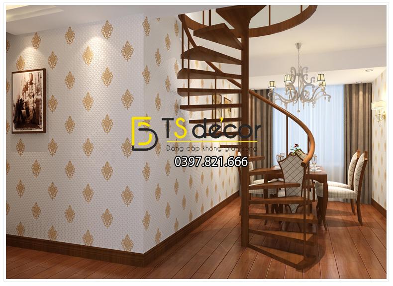 Giấy dán tường 3d họa tiết cách điệu đơn giản