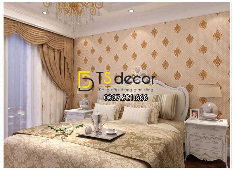 Giấy dán tường 3d họa tiết cách điệu đơn giản màu nâu