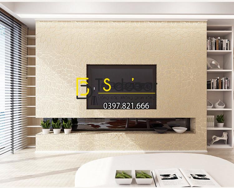 Giấy dán tường hoa cúc 3D161 màu be