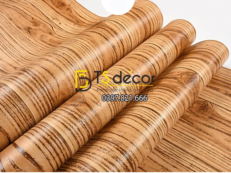 Bề mặt giấy dán tường vân gỗ 3D190 màu đậm
