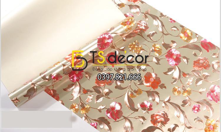 Bề mặt Giấy dán từng hoa ánh kim cho tiệm váy cưới 3D203 màu trắng 151