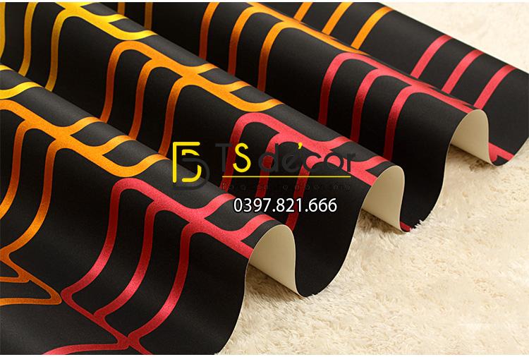 Bề mặt Giấy dán tường sọc vàng hồng quán bar hộp đêm 3D215