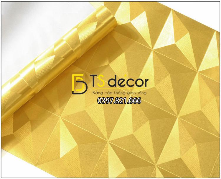 Bề mặt Giấy dán tường dán trần 3D200 màu vàng LIÊN HỆ ĐẶT HÀNG