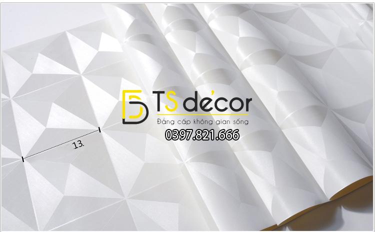 Bề mặt Giấy dán tường dán trần 3D200 màu trắng