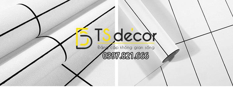 Bề mặt Giấy dán tường hình chữ nhật trắng đen hiện đại 3D292