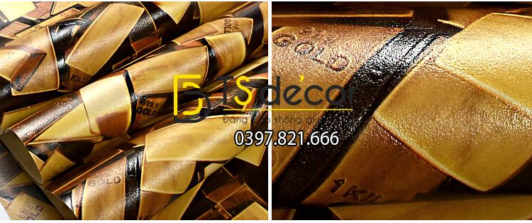Bề mặt Giấy dán tường thỏi vàng cho tiệm vàng, quán karaoke 3D297