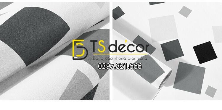 Bề mặt Giấy dán tường ô vuông lộn xộn hiện đại 3D280