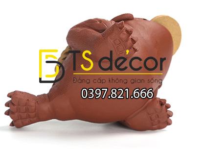 Cóc 3 chân ngậm tiền màu đỏ DTT10