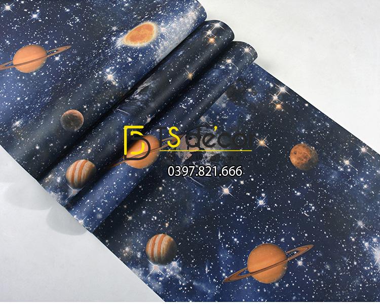 Giấy dán tường dải ngân hà 3D110 tông tối