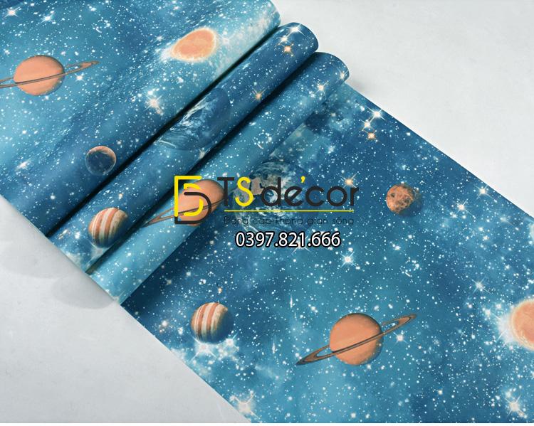 Giấy dán tường dải ngân hà 3D110 tông sáng