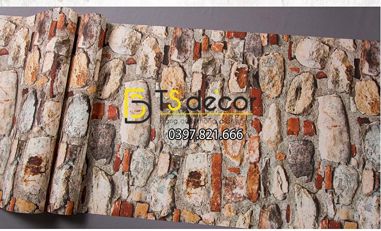 Bề mặt Giấy dán tường giả đá vỡ 3D166