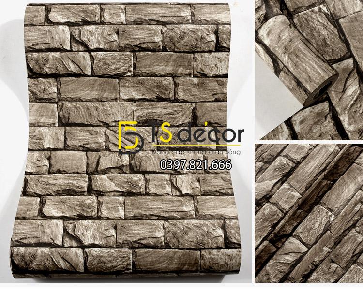 Bề mặt Giấy dán tường giả gạch cho salon tóc 3D094