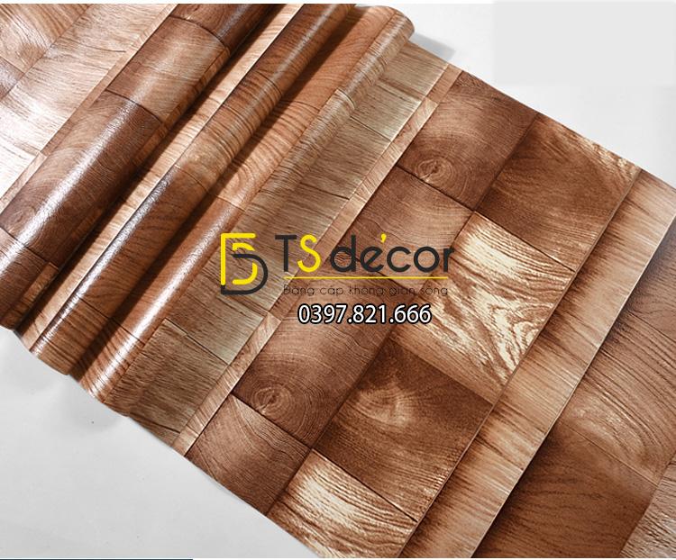 Bề mặt Giấy dán tường giả gỗ xếp lớp 3D115
