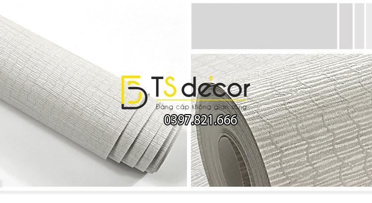 Bề mặt Giấy dán tường giả mành cói 3D095 màu xám
