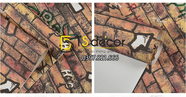 Bề mặt Giấy dán tường kiểu Graffiti hip hop 3d168-502