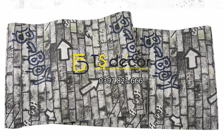 Bề mặt Giấy dán tường kiểu Graffiti hip hop 3d168-504