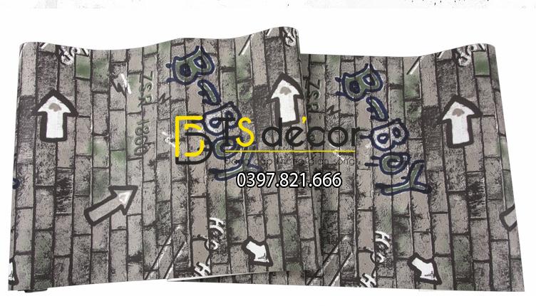 Bề mặt Giấy dán tường kiểu Graffiti hip hop 3d168-503