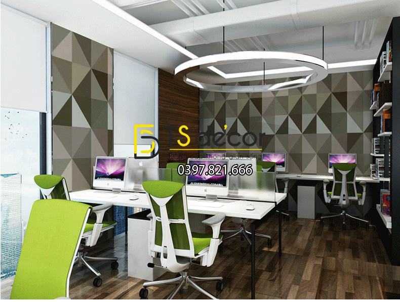 Giấy dán tường họa tiết hình học tam giác