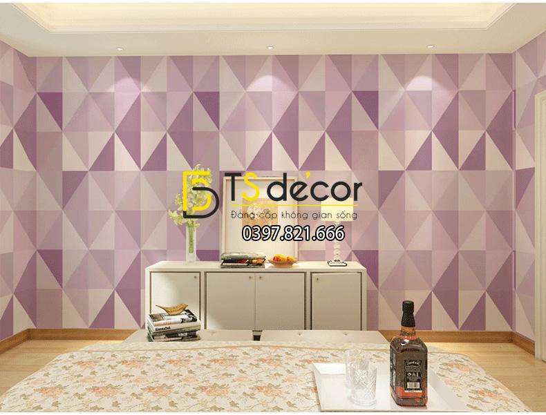Giấy dán tường họa tiết hình học tam giác