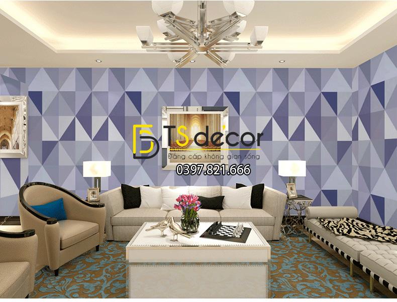Giấy dán tường họa tiết hình học tam giác