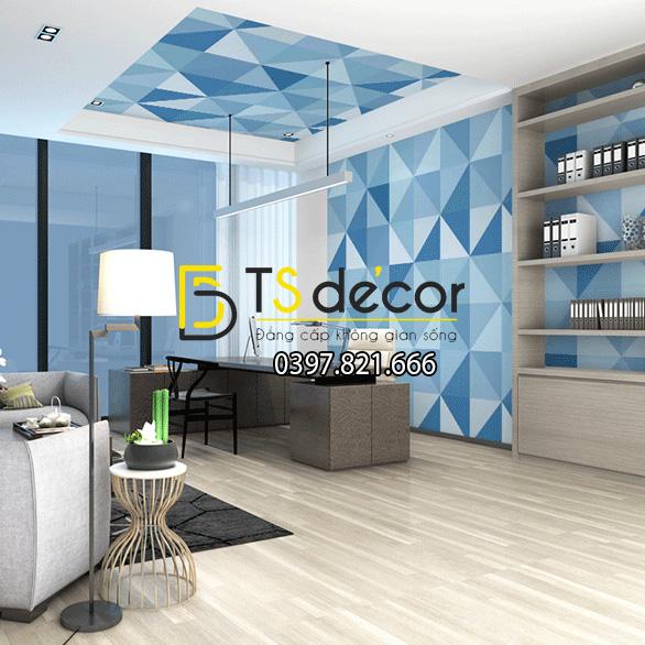 Giấy dán tường họa tiết hình học tam giác