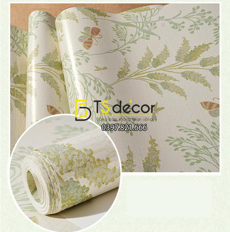 Bề mặt Giấy dán tường hoa nhỏ và bướm 3d173