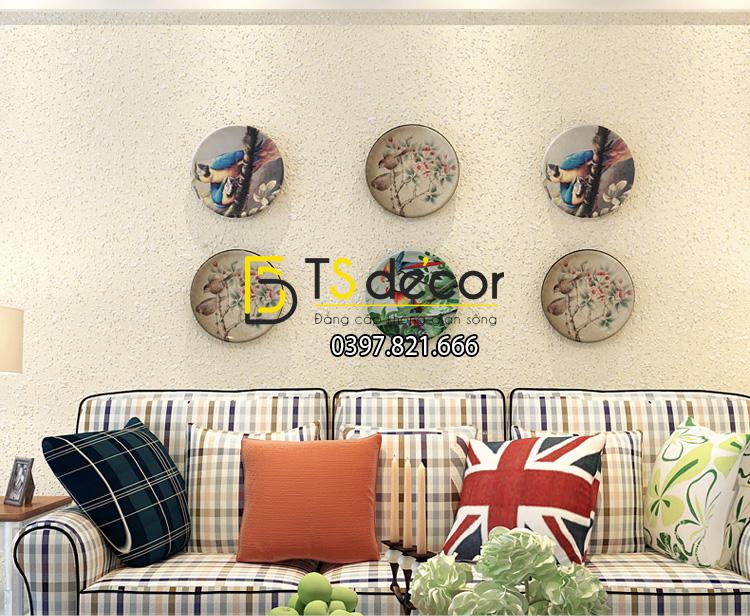 Giấy dán tường kiểu nhám sơn gai 3D204 màu be