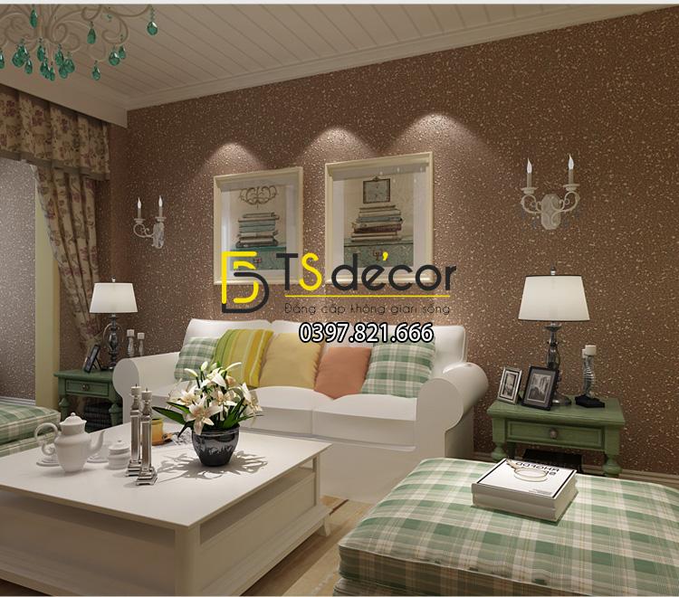 Giấy dán tường kiểu nhám sơn gai 3D204 màu nâu