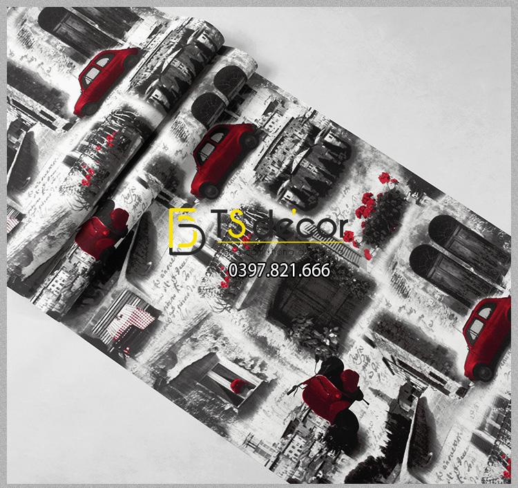 Giấy dán tường ô tô xe máy 3D165