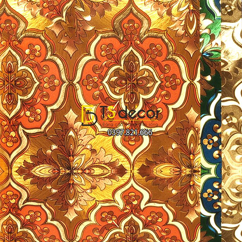 Giấy dán tường phòng thờ hoa cổ điển 3D197