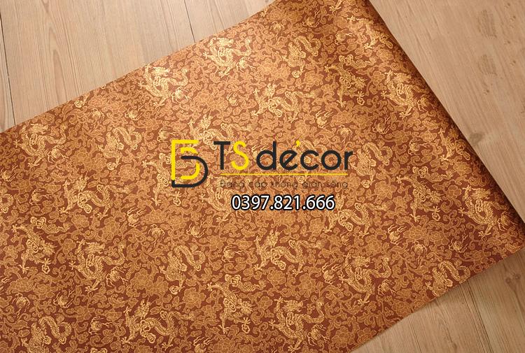 Bề mặt Giấy dán tường phòng thờ họa tiết rồng 3D178