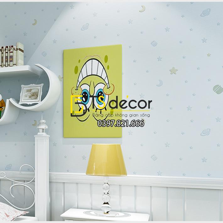 Giấy dán tường trăng sao phòng của bé 3D136
